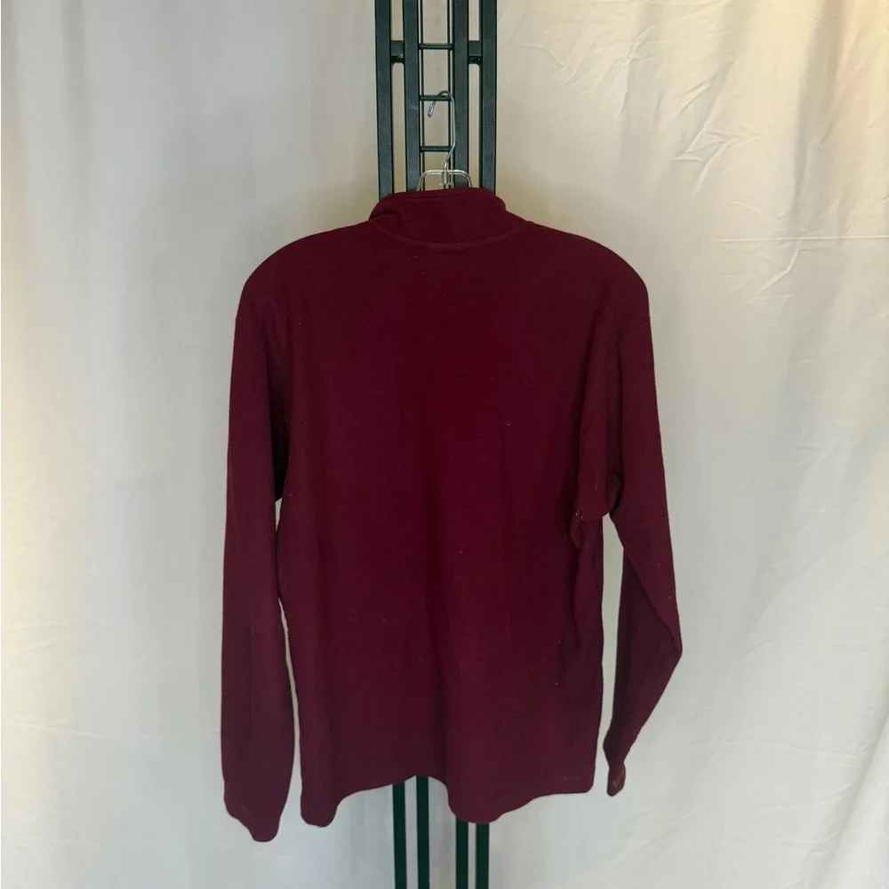 Perception Men's Deep Red Zip-Up‎ Sweater (vintage)